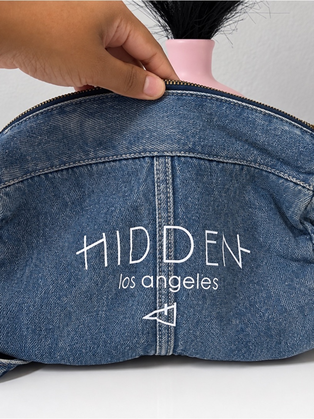 Denim Waist Bag - Blue